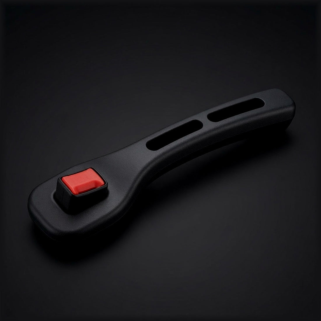 Car seat gap filler plug fitted between the seat and centre console