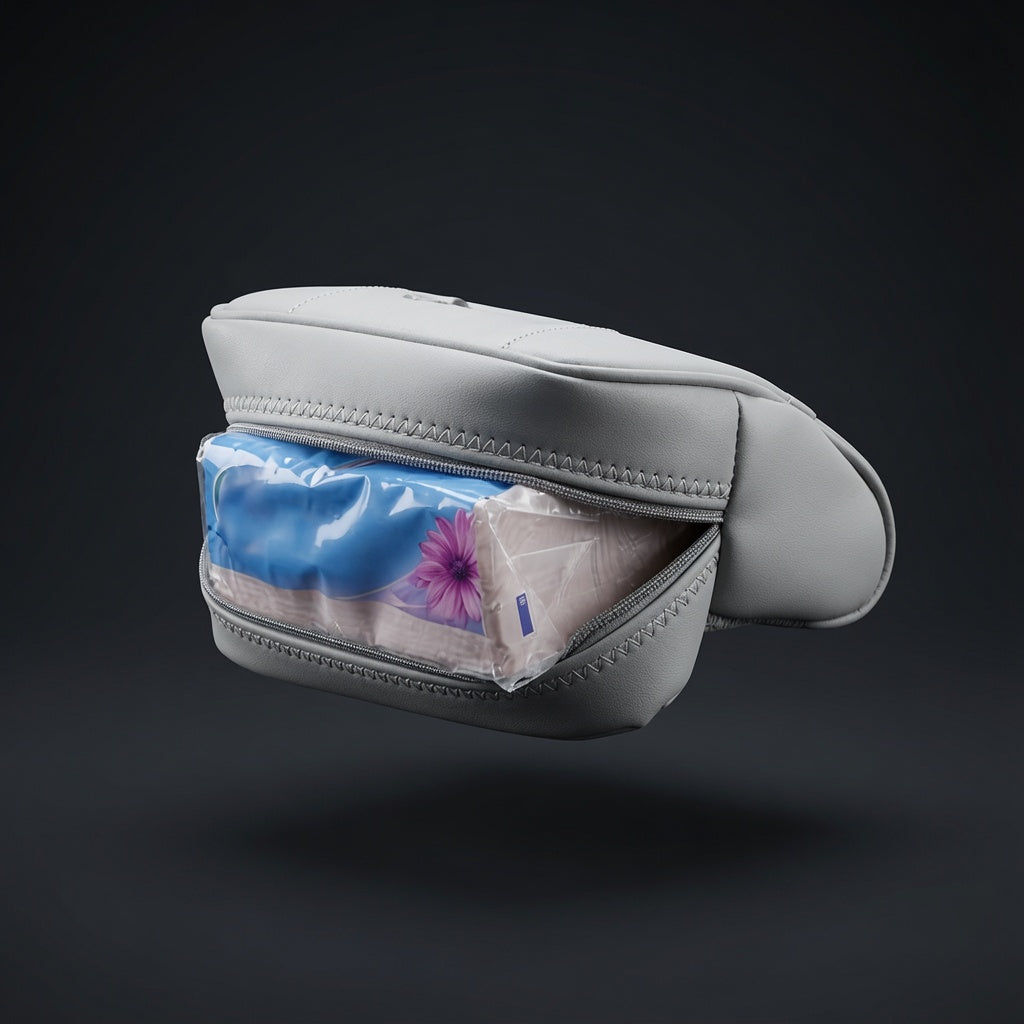 Console armrest cover with tissue box and cup holders