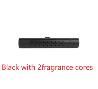 ClipScent vent air freshener in black with 2 scent cores