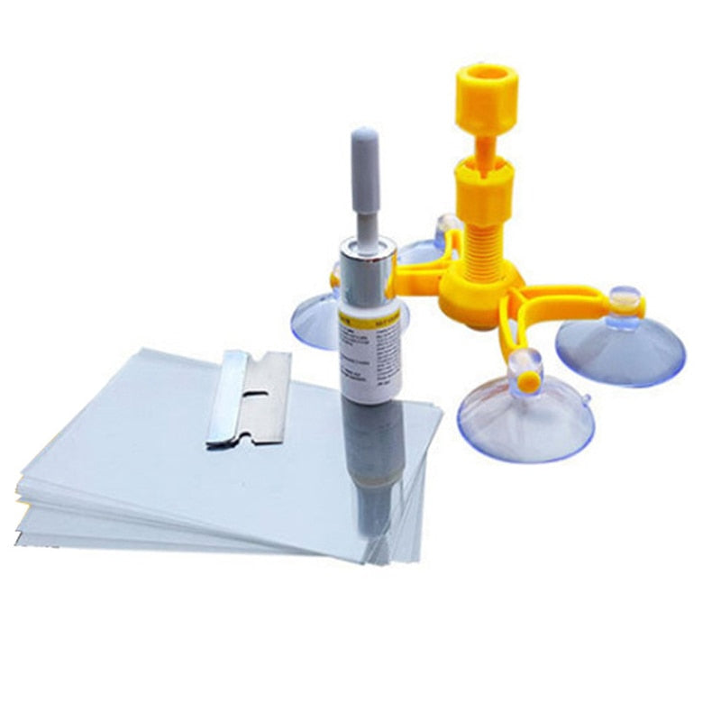 ClearFix car glass scratch and chip repair kit with resin applicator