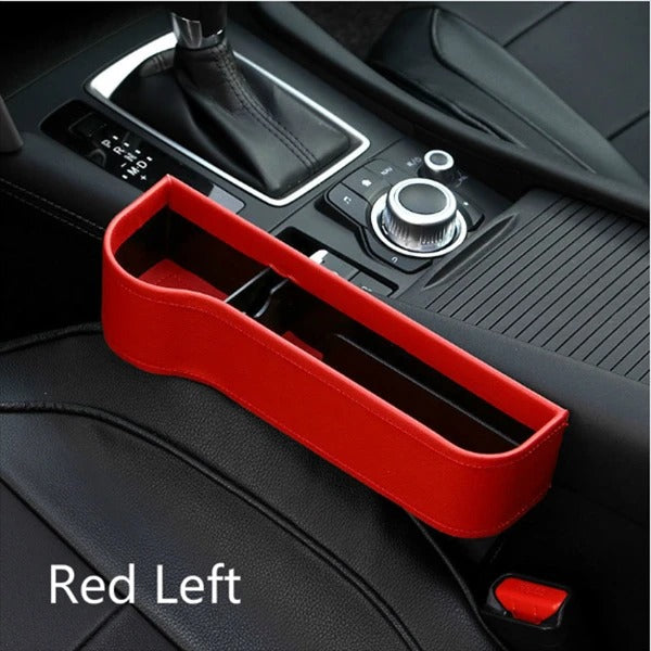 GapVault seat side storage box in red, driver side single unit