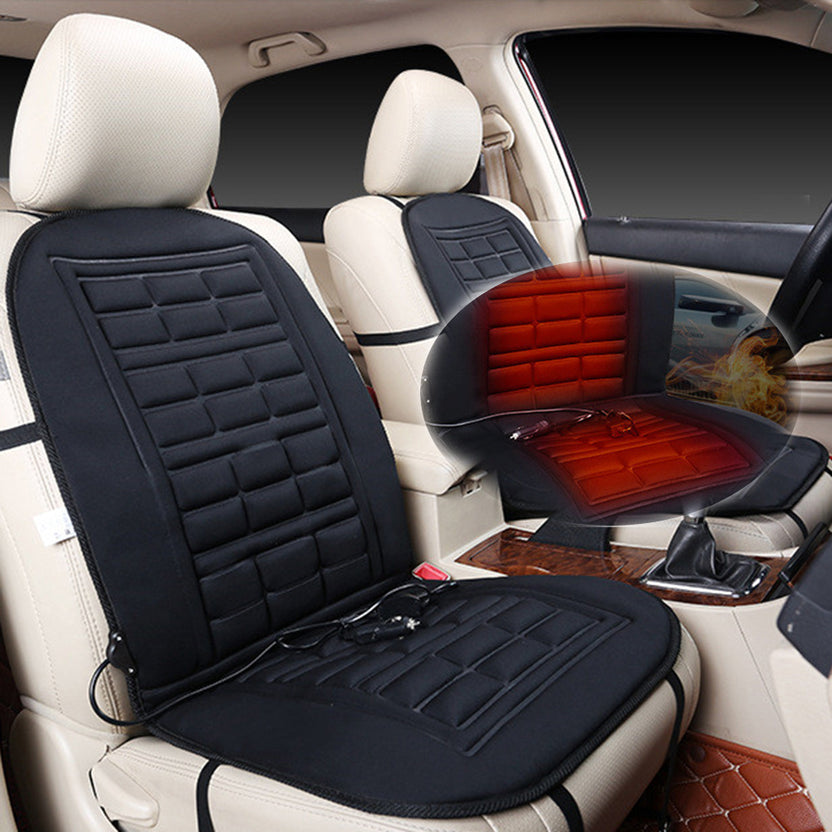 Heated seat cushions on both front seats with the heating zone shown