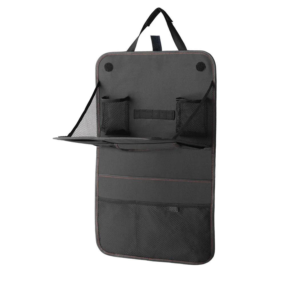 TrayBack organizer pockets filled with travel items
