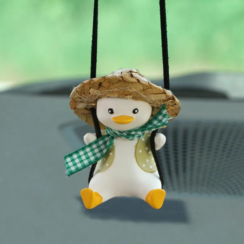 SwingDuck rearview mirror charm — green duck