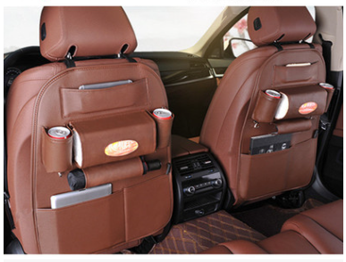 Leather car seat organizer