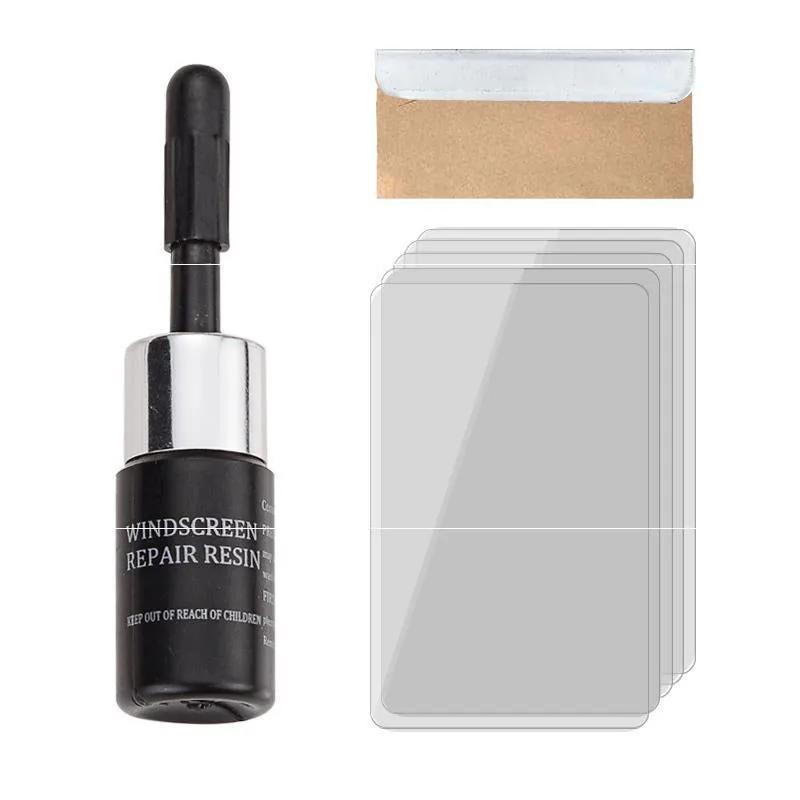 ClearFix windscreen repair kit — bottle of black glass repair resin