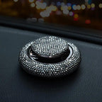 Prism crystal car fragrance in black, refillable solid balm