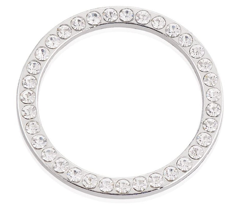 Diamond-style trim ring for an ignition start button