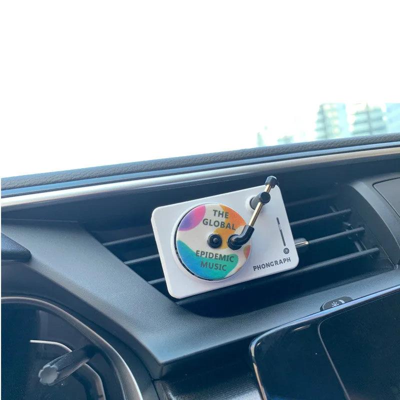 SpinScent record player vent diffuser in white