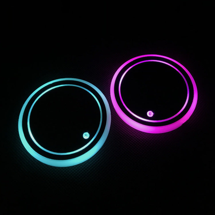 GlowMat luminous cup holder coaster — design 4 glow pattern