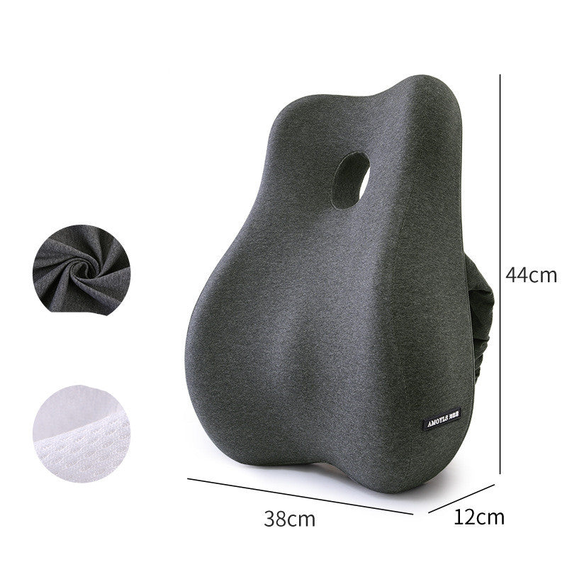 AllYearBack Memory Foam Lumbar Cushion dark grey