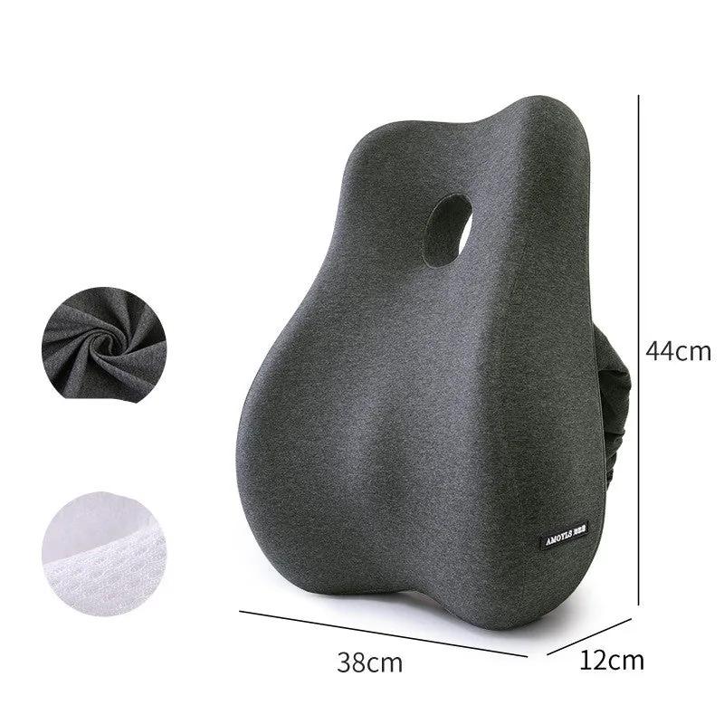 AllYearBack Memory Foam Lumbar Cushion dark grey