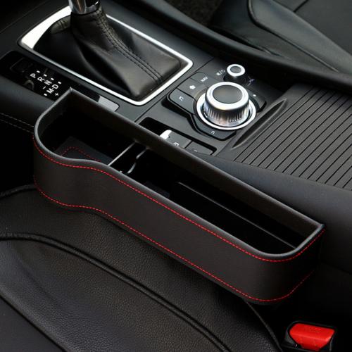 GapVault seat side storage box in black, driver side single unit