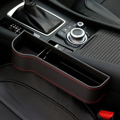 GapVault seat side storage box in black, driver side single unit