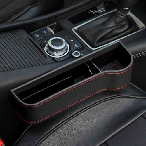GapVault seat side storage box in black, passenger side single unit