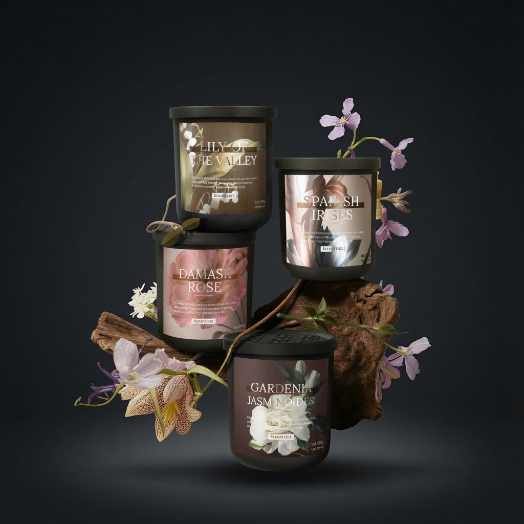 Solid balm car air freshener retro floral
