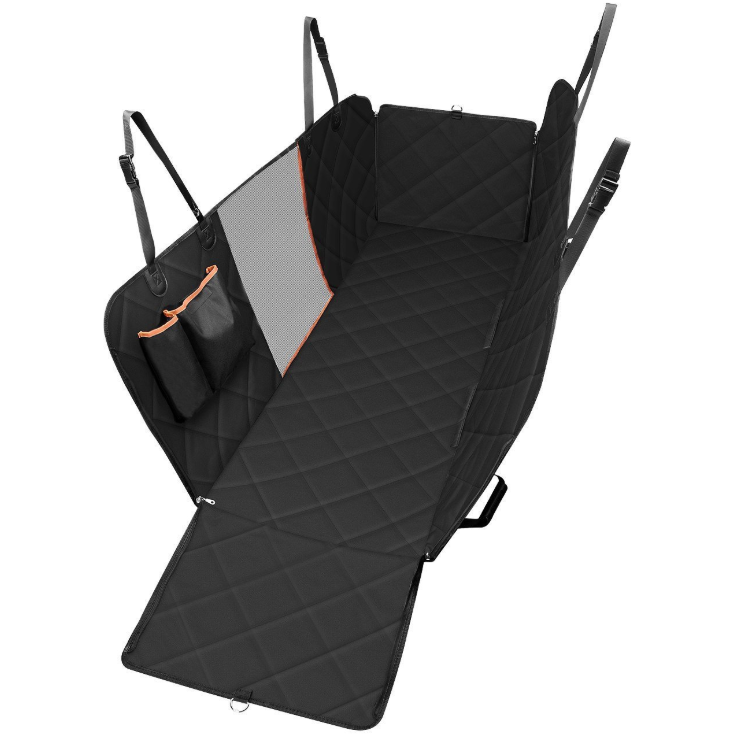 PawDeck hammock fitted across the rear seat, product view