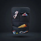 Seat organizer with fold-out table