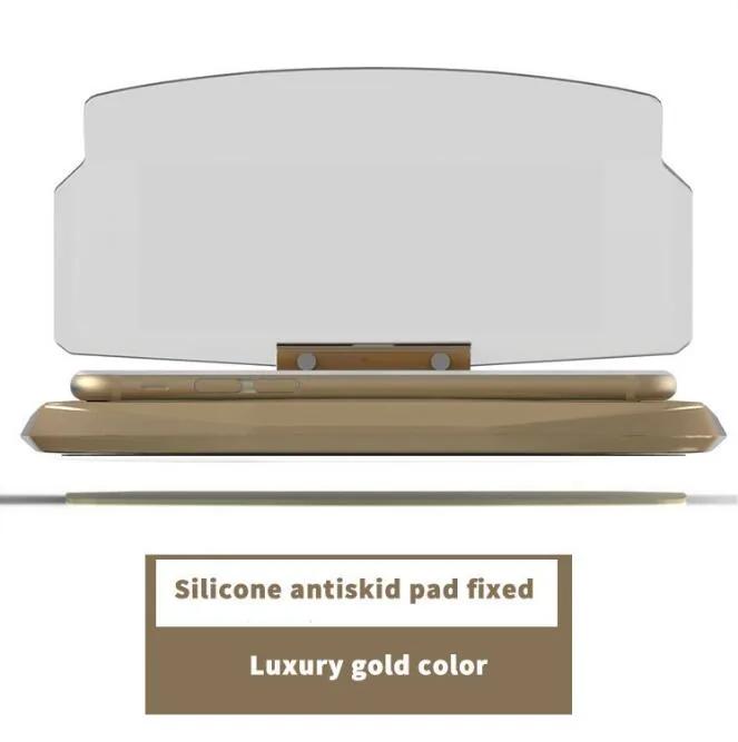 GhostDash heads-up display projector in gold