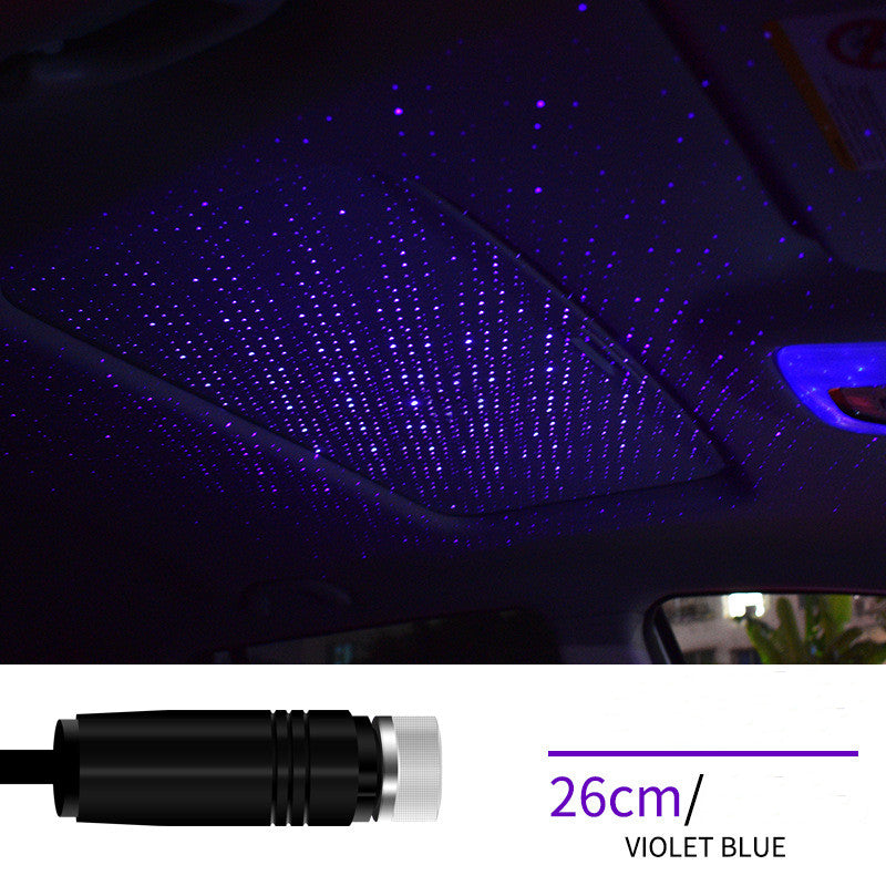 Night Drive Kit — the StarDrive projector casting stars across a car headliner