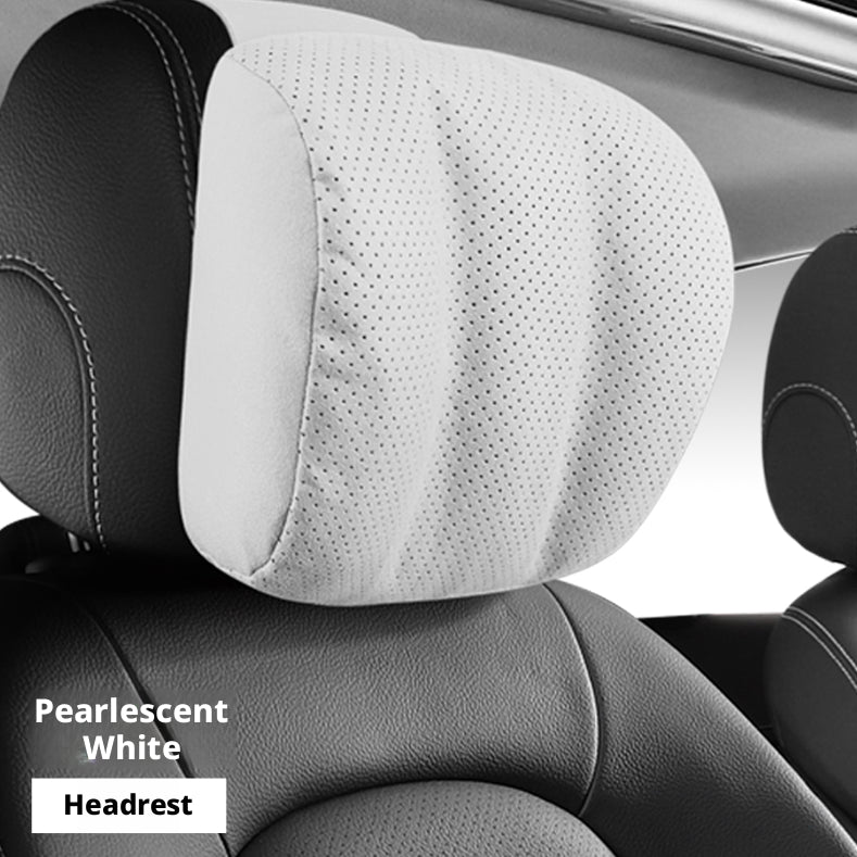 Car headrest cushion in elegant grey — design 5 pattern
