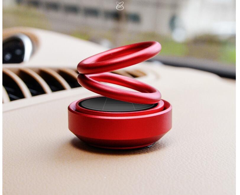 Solar rotating car air freshener