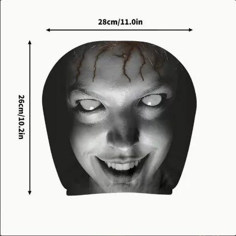 Eyeless laughing face car headrest cover, single cover