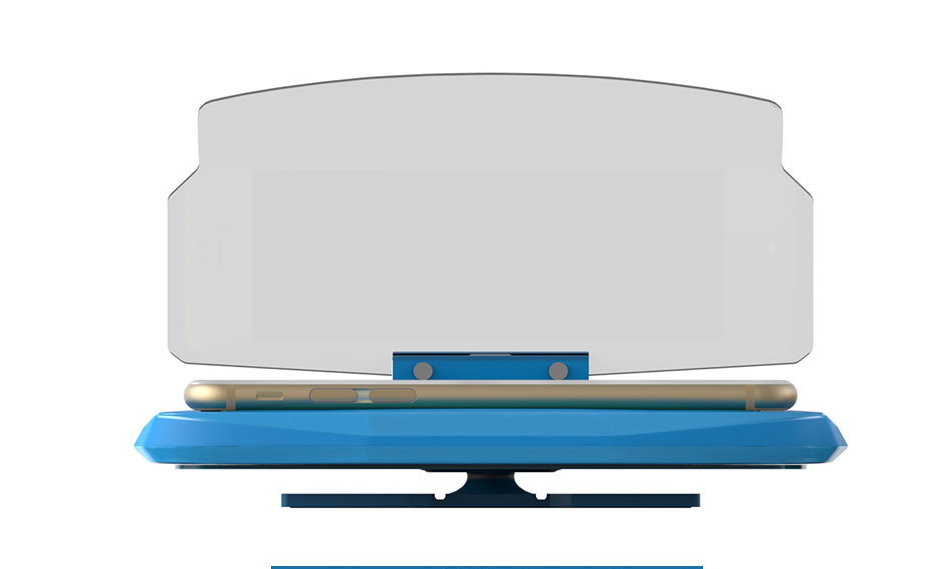 GhostDash heads-up display projector showing speed on a windscreen