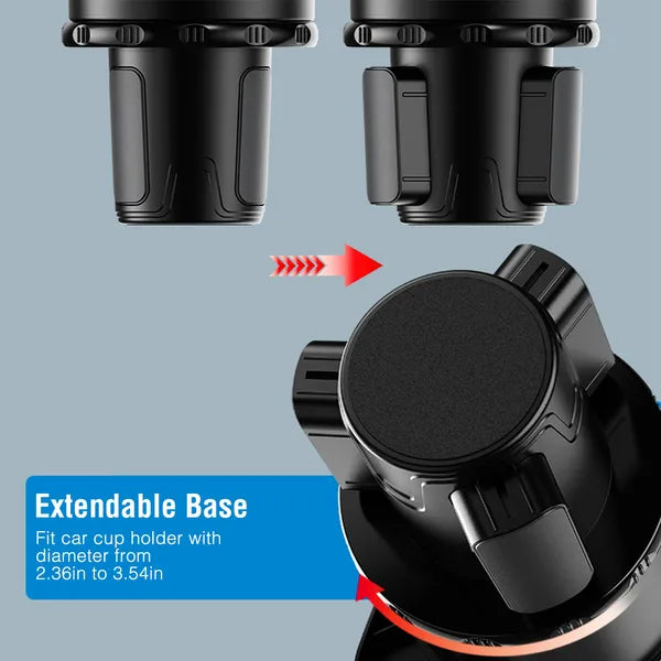360° Rotating Cup Holder Tray & Bottle Expander