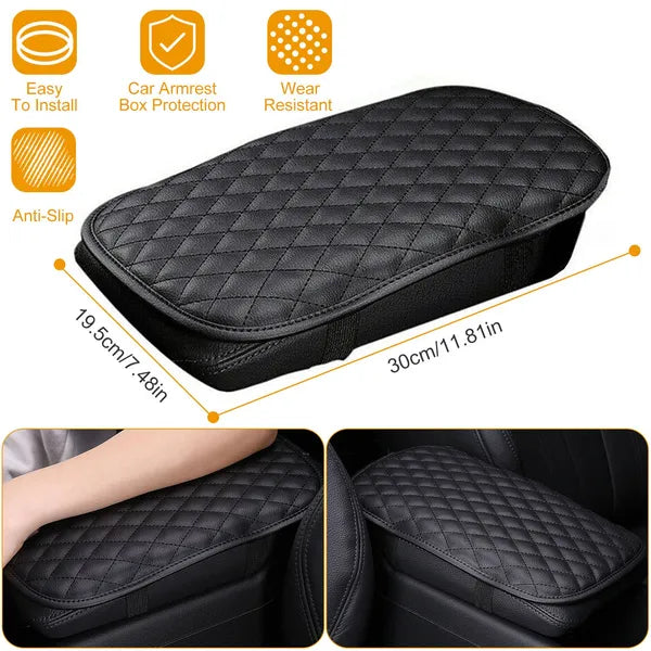 PU Leather Center Console Armrest Cover