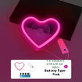 Neon Heart Window Light