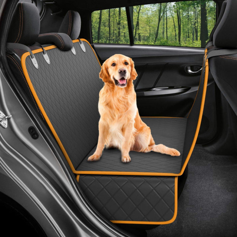PawDeck hammock installed on a rear bench, no dog