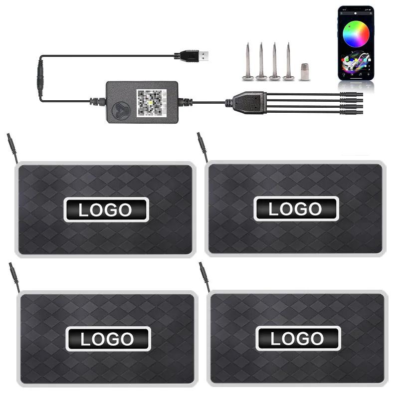 RGB ambient footwell light kit — four-strip set with USB power plug