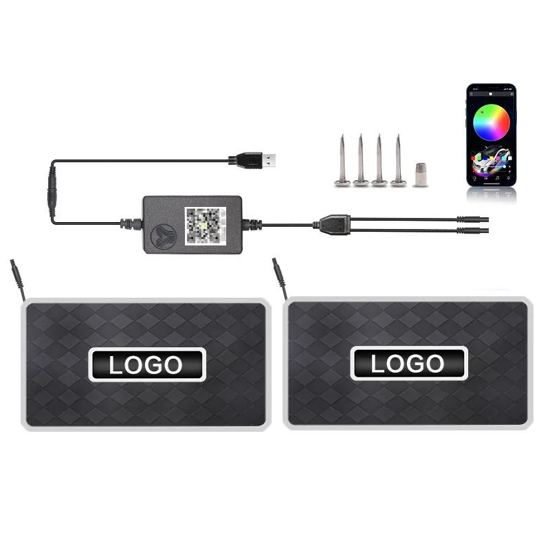 RGB ambient footwell light kit — two-strip set with USB power plug