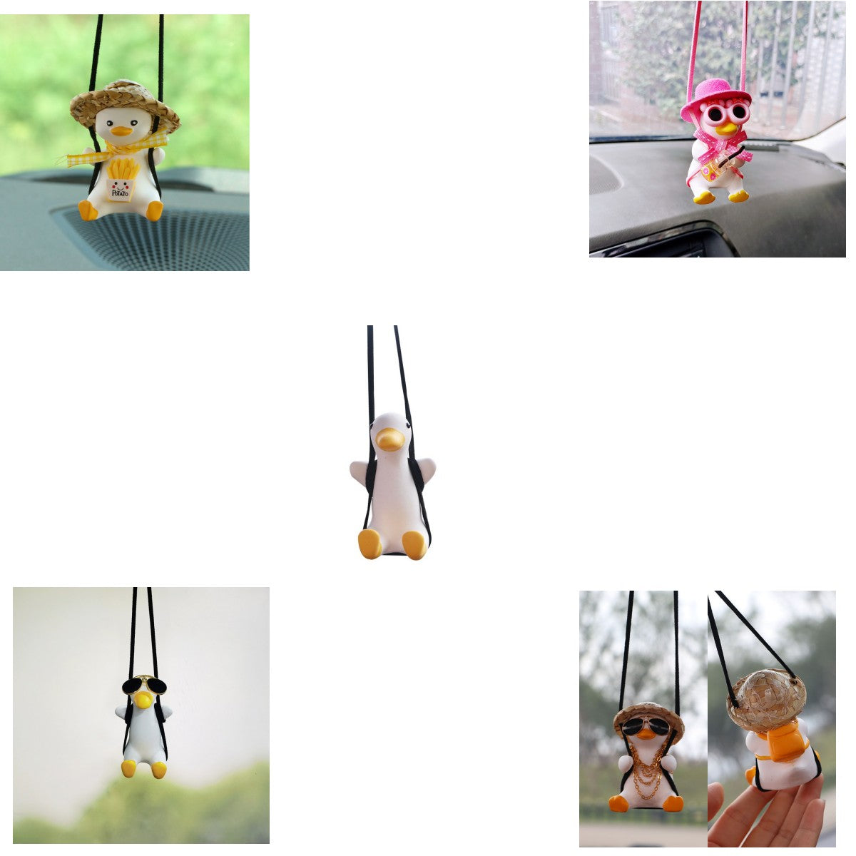 SwingDuck rearview mirror charms, bundle set 1