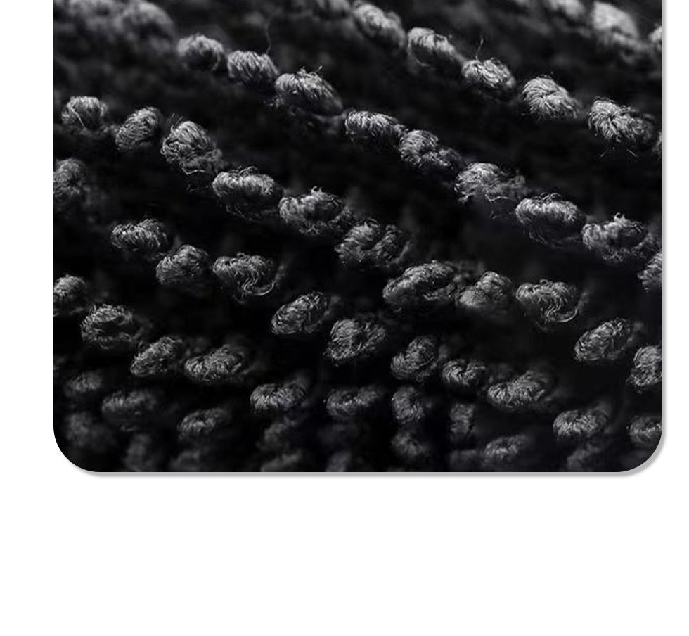 Close-up of the towel's twisted-loop microfiber pile