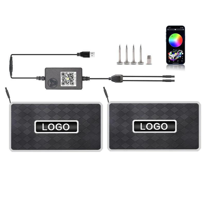 RGB ambient footwell light kit — two-strip set with cigarette lighter plug