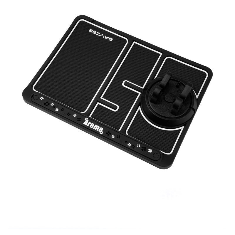 GripPad non-slip dash mat and parking card in white, single piece