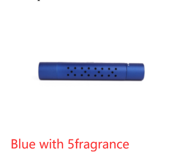 ClipScent vent air freshener in blue with 5 scent cores
