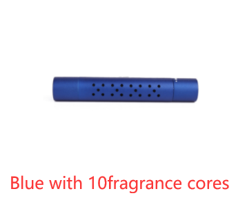 ClipScent vent air freshener in blue with 10 scent cores