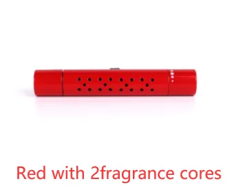 ClipScent vent air freshener in red with 2 scent cores