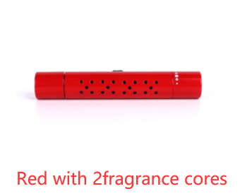 ClipScent vent air freshener in red with 2 scent cores