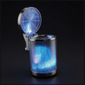 EmberTray LED ashtray with blue illuminated lid open