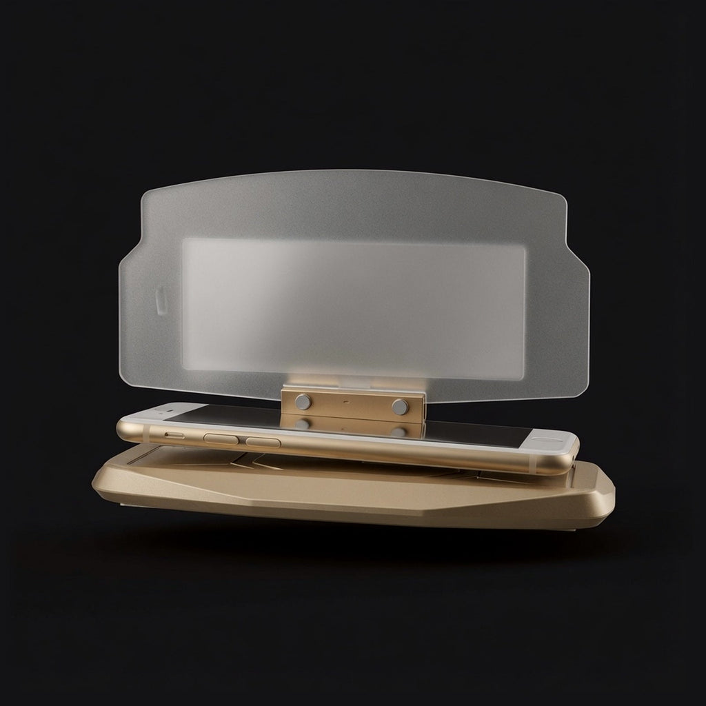 GhostDash heads-up display projector with reflector screen