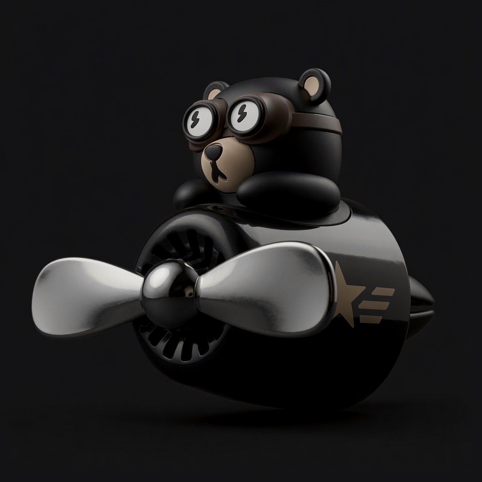 AviatorBear vent aromatherapy set, bear pilot in a propeller plane