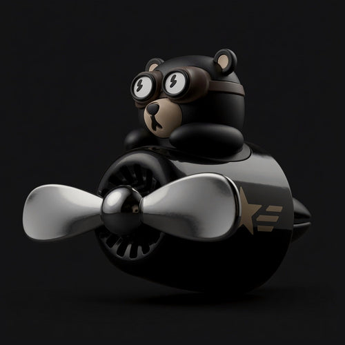 AviatorBear vent aromatherapy set, bear pilot in propeller plane