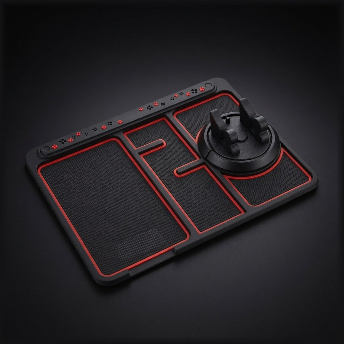 GripPad non-slip mat holding a phone on a car dashboard