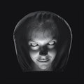 Creepy face car headrest cover