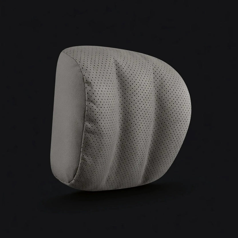 Car headrest cushion fitted to a car seat headrest