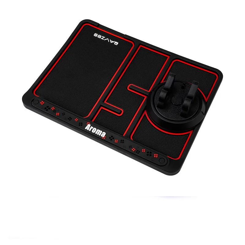GripPad non-slip dash mat with a parking phone number card